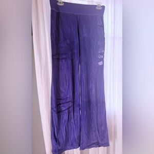 PINK Victoria's Secret Blue Velour Pants
